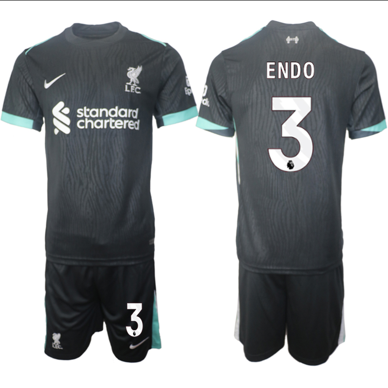 Men 2024-2025 Club Liverpool away Black #3 Soccer Jersey